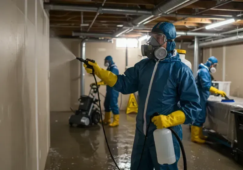 Basement Sanitization and Antimicrobial Treatment process in Newaygo County, MI